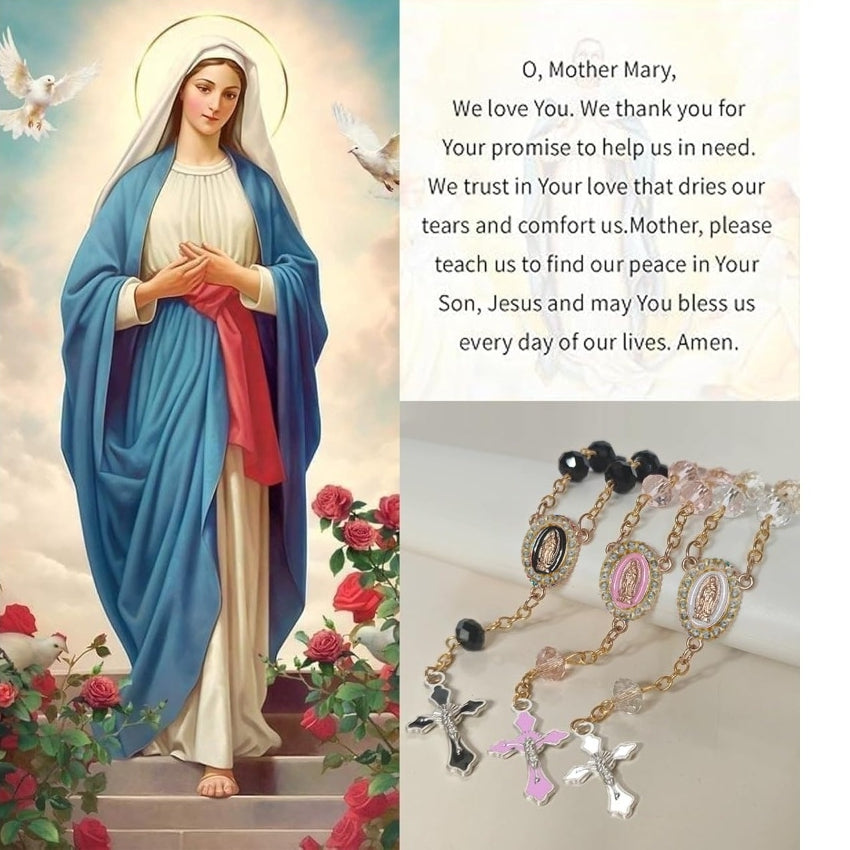 Personalized Car Rosary – Virgin of Guadalupe Rearview Mirror Charm