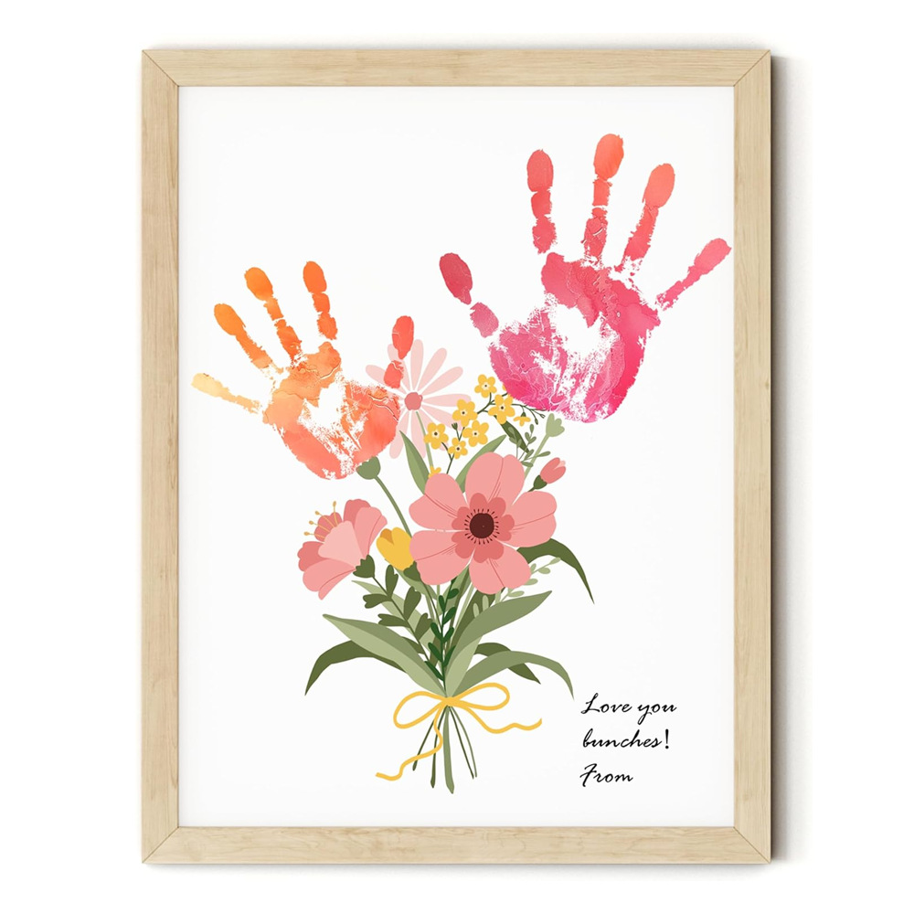 Handprint Frame – Perfect Mother’s Day Gift with Floral Design