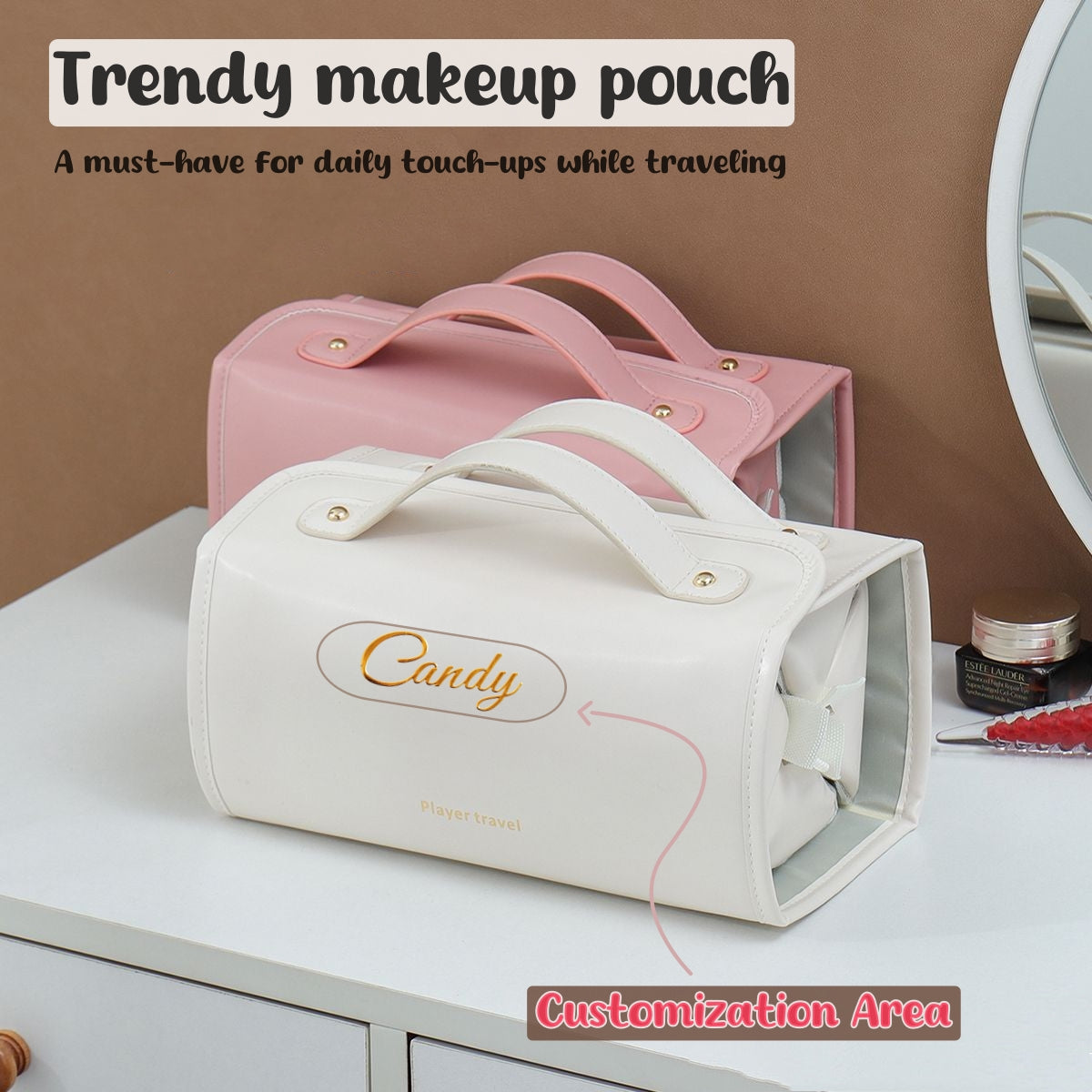 Anpassbare abnehmbare 4-in-1-Reise-Make-up-Tasche