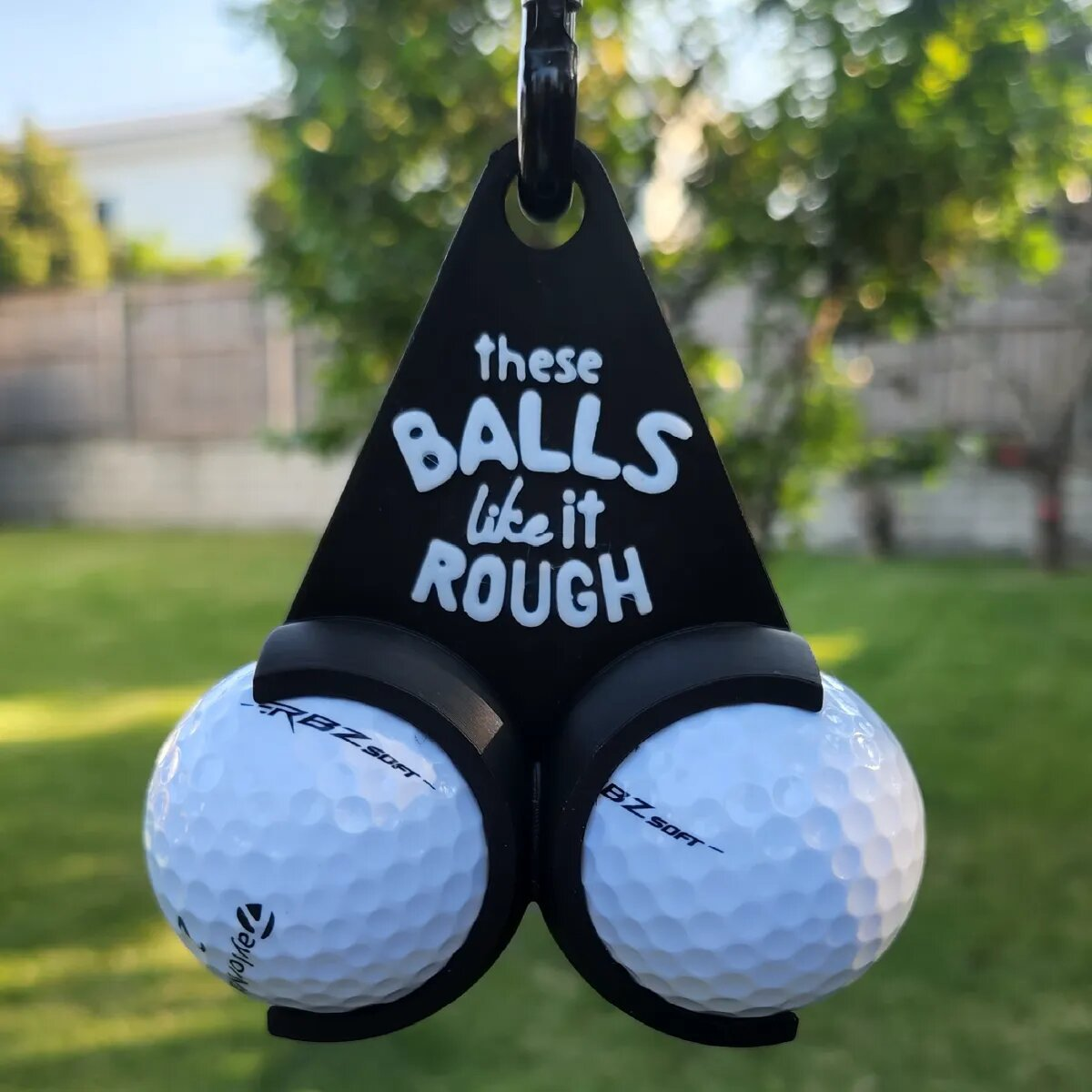Custom Name Golf Ball Holder with Clip - Personalized Golf Gift