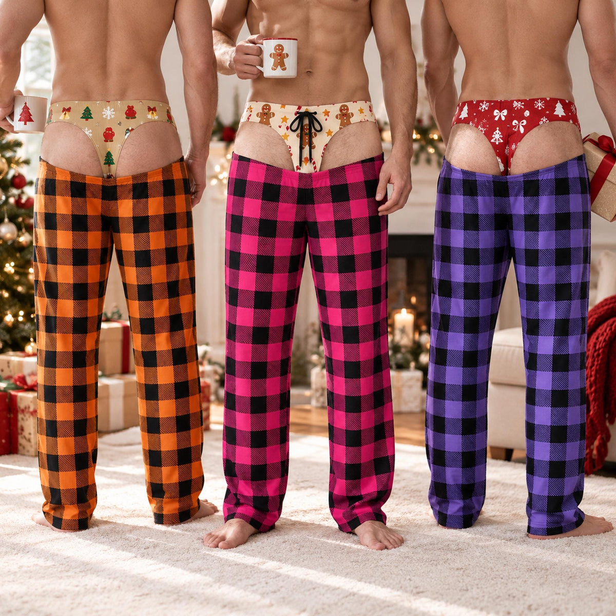 Personalized Unisex Funny Christmas Pajama Pants – Fake Butt Prank