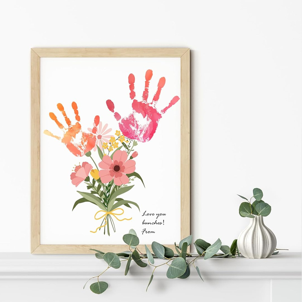 Handprint Frame – Perfect Mother’s Day Gift with Floral Design