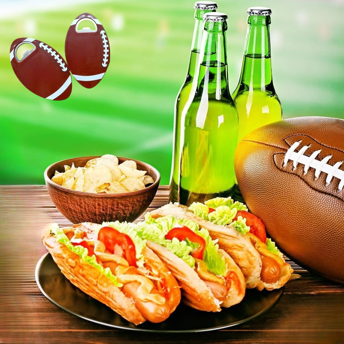 Personalized Football Magnetic Bottle Opener – Custom Engraving