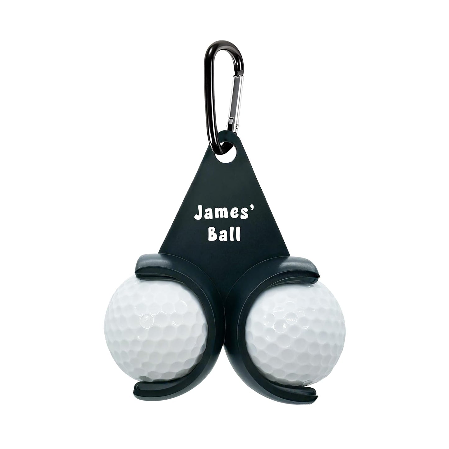 Custom Name Golf Ball Holder with Clip - Personalized Golf Gift