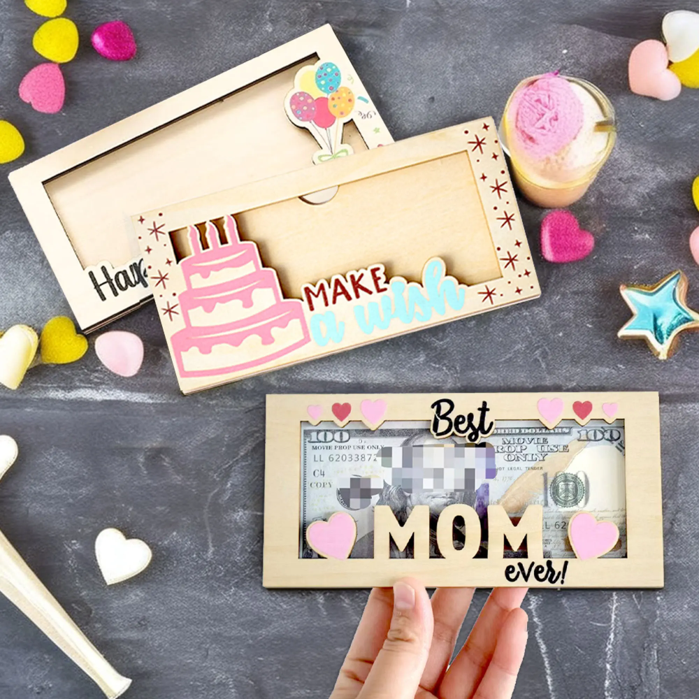 Wooden Envelope Money Holder - Perfect Gift for Mother's Day & Father's Day