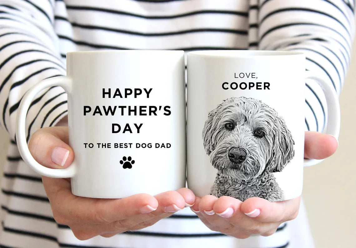 Father's Day Dog Dad Mug – Personalized Pet Gift for Fur Dads