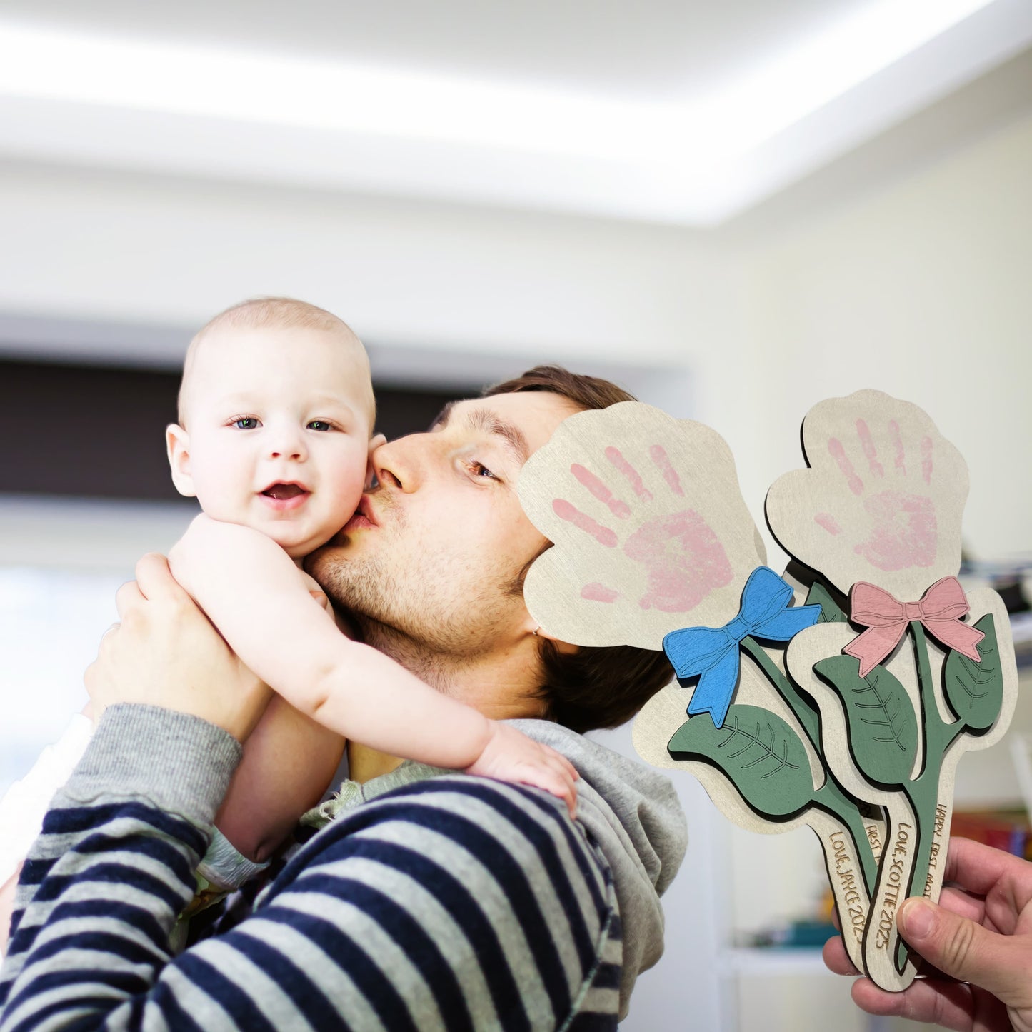 Newborn Handprint Keepsake – First Father’s Day or Baby Memory Gift