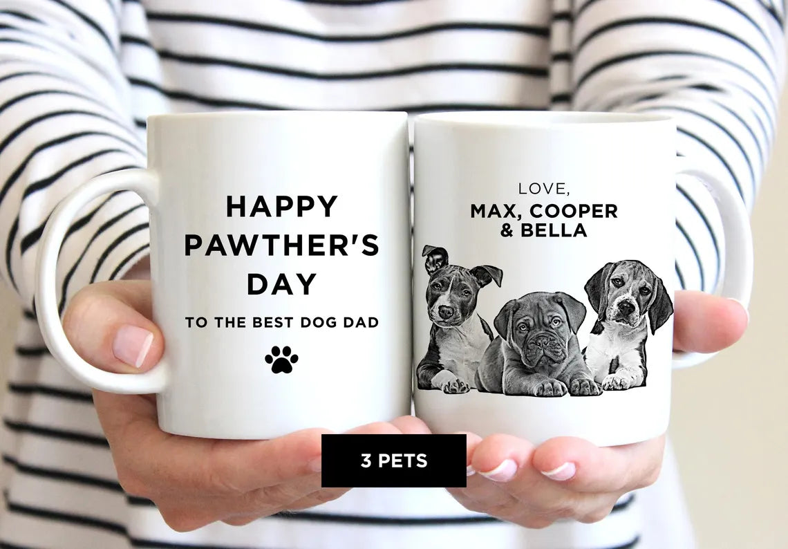 Father's Day Dog Dad Mug – Personalized Pet Gift for Fur Dads