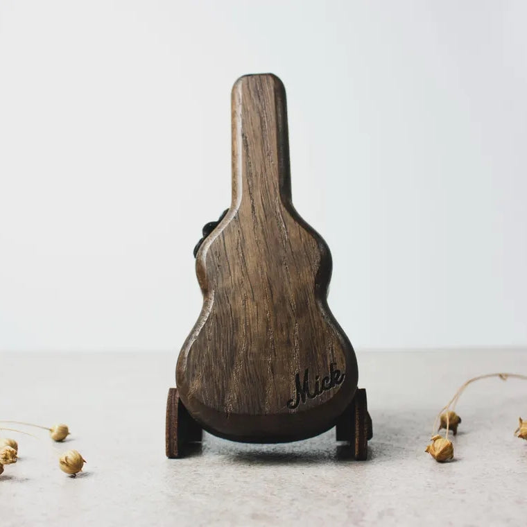 Personalized Guitar Pick Holder – Engraved Wood & Metal Picks Gift
