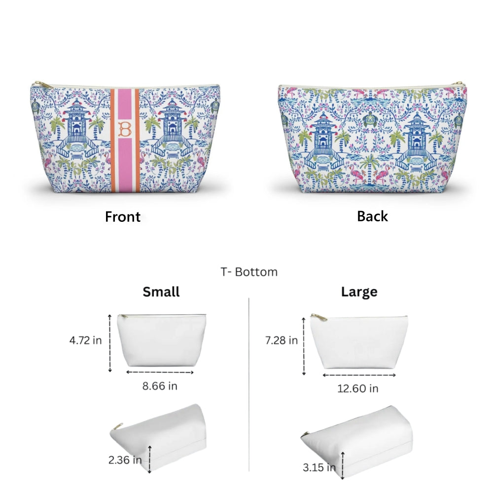 Mahjong Tiles Bag – Chinoiserie Monogram Pouch for Travel or Mahjong