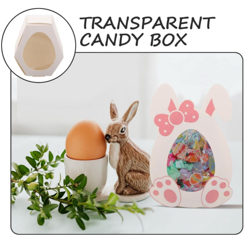 Lot de 10 boîtes à collations de Pâques créatives et pratiques, boîte de rangement pour cadeaux, boîte d'emballage pour bonbons et chocolats, sac cadeau
