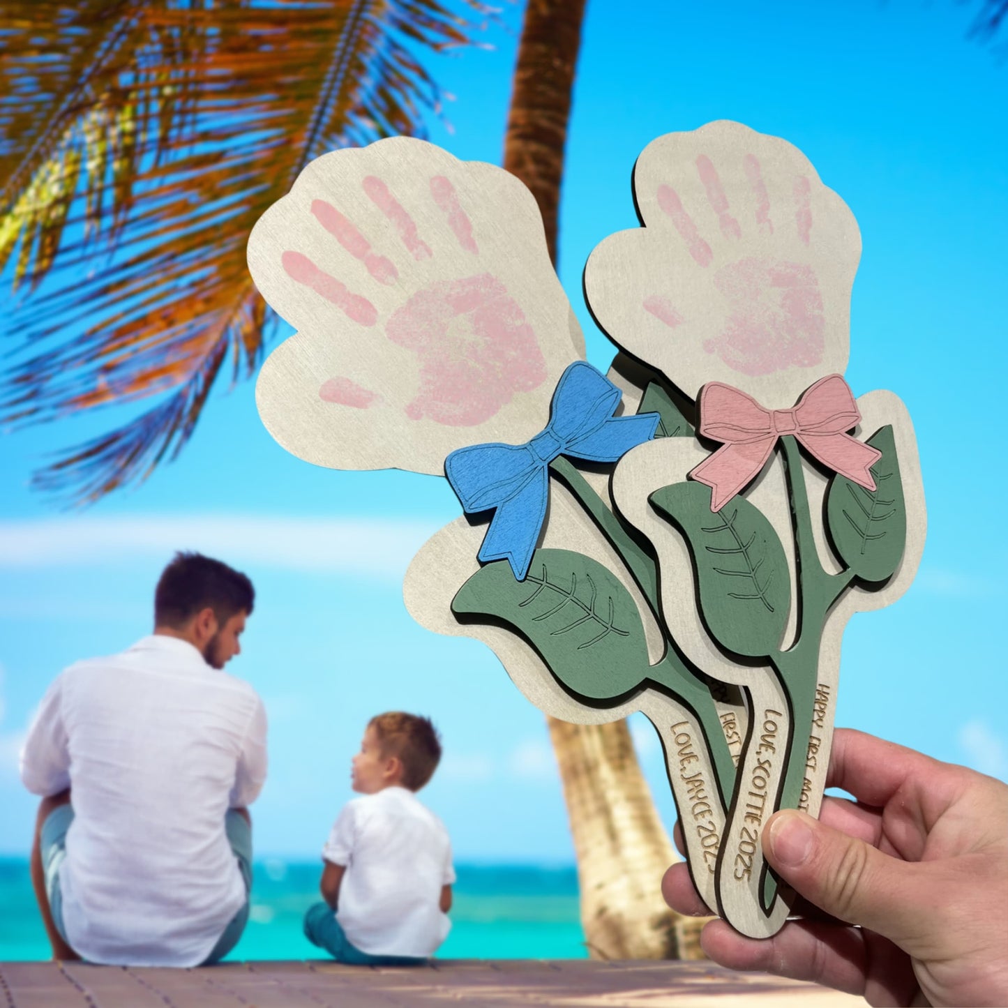 Newborn Handprint Keepsake – First Father’s Day or Baby Memory Gift