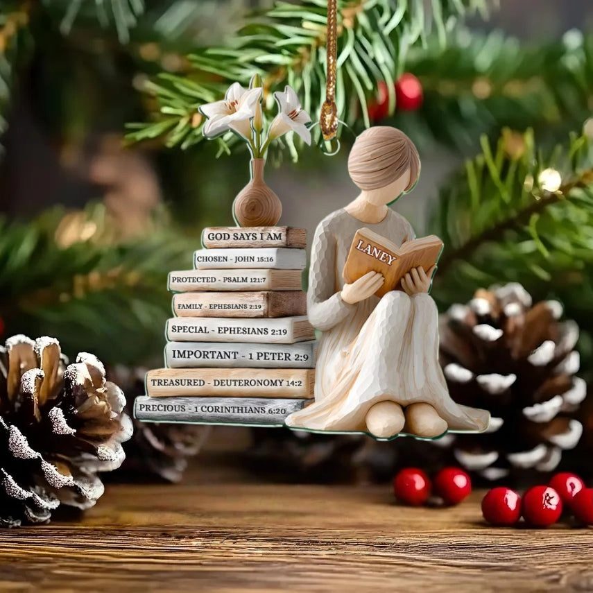 Personalized God Says I Am Ornament – Christian Christmas Keepsake