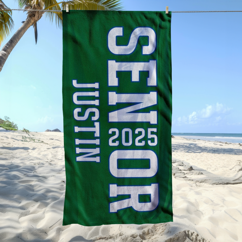 Personalized Beach Towel, Name Pool Towel, Gift for Kids, Graduation Gift, Senior Gift