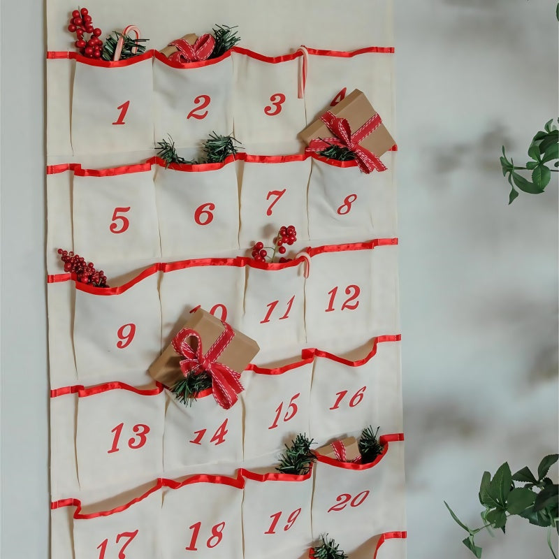 Personalised Advent Calendar 2025 – Fill Your Own Refillable Hanging Linen