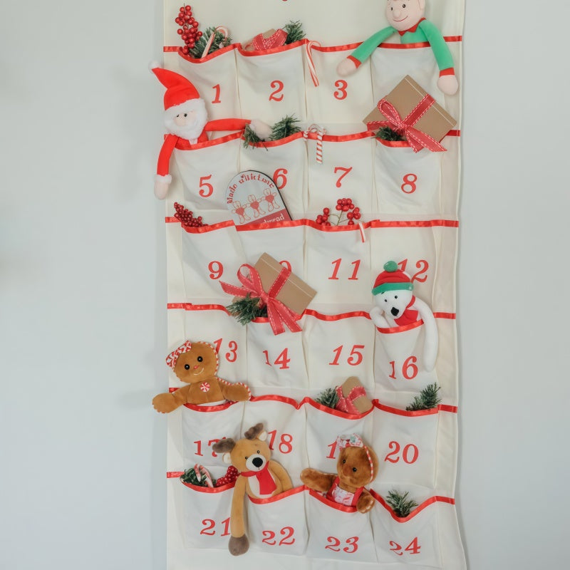 Personalised Advent Calendar 2025 – Fill Your Own Refillable Hanging Linen
