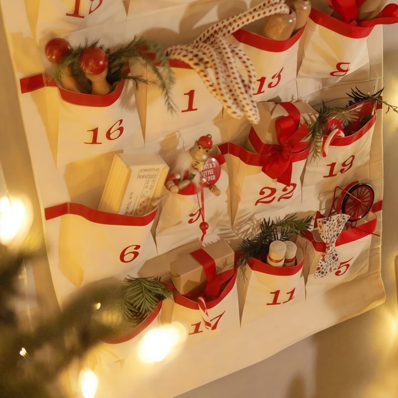 Personalised Advent Calendar 2025 – Fill Your Own Refillable Hanging Linen