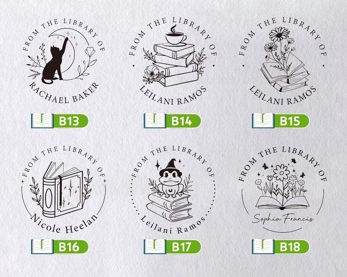 Custom Book Embosser Stamp | From the Library of | Ex Libris Gift