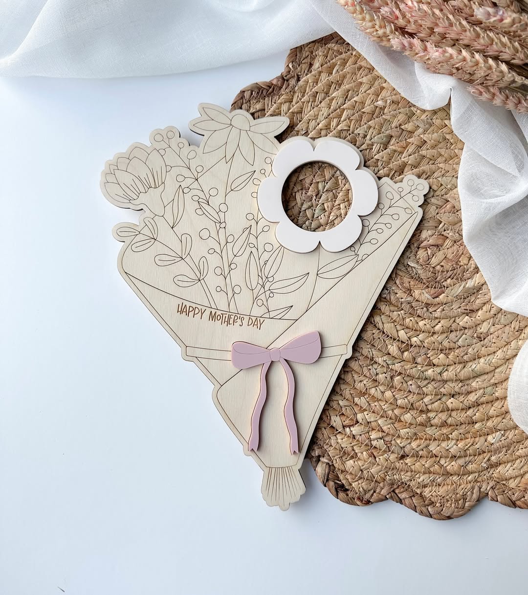 Mother's Day Floral Photo Frame | Flower Bouquet Picture Frame