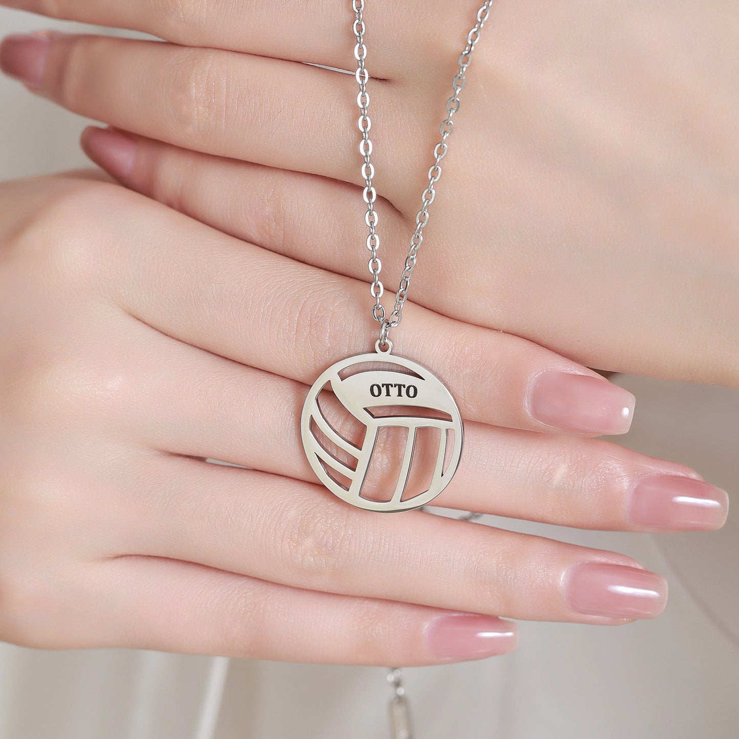 Personalized Name Sports Necklace – Football, Basketball & More