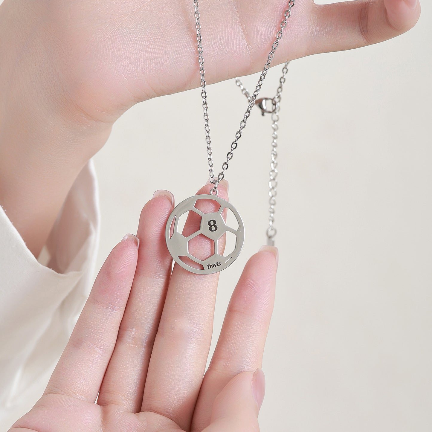Personalized Name Sports Necklace – Football, Basketball & More