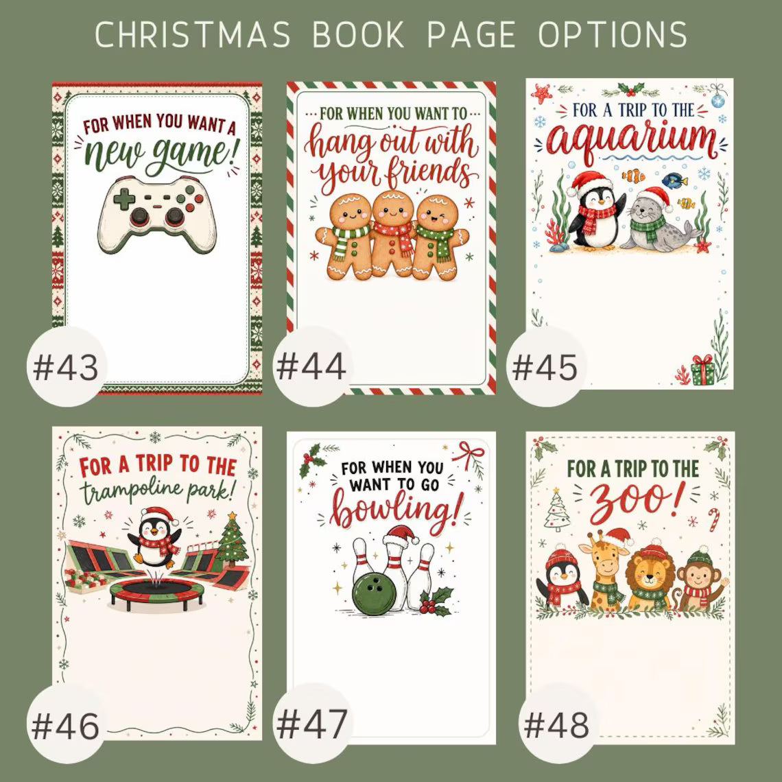 Personalized Christmas Gift Card Book – Custom Gift Card Holder
