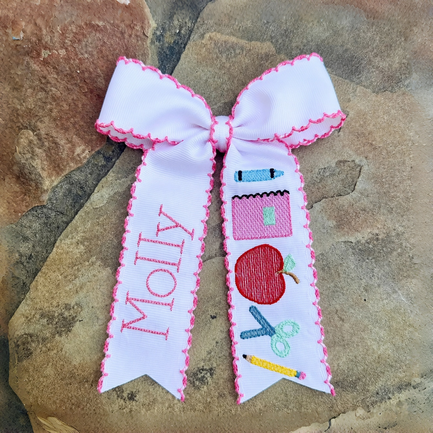 Personalized Back to School Name Hair Bow | Custom School Bow