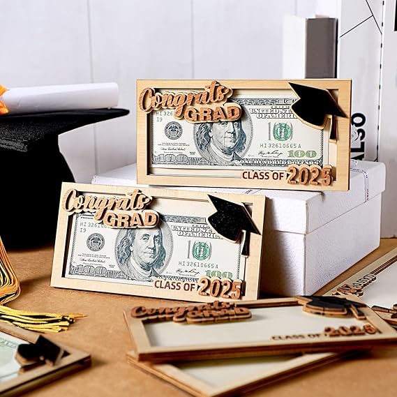 Wooden Money Holder – Graduation Gift | Envelope-Style Cash Holder
