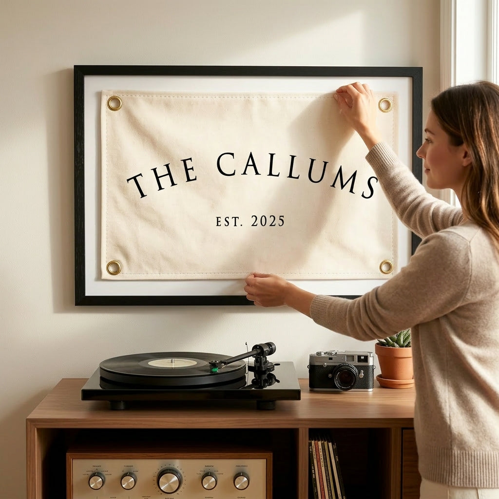 Personalized Wedding Canvas Banner | Custom Last Name Sign
