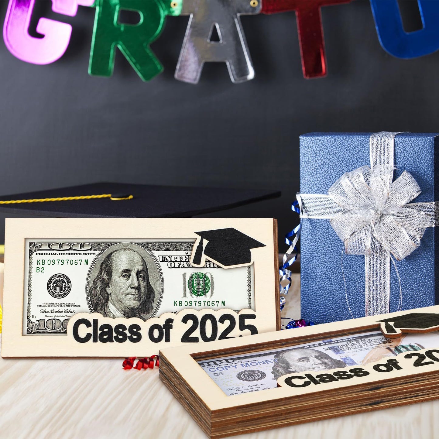 Wooden Money Holder – Graduation Gift | Envelope-Style Cash Holder