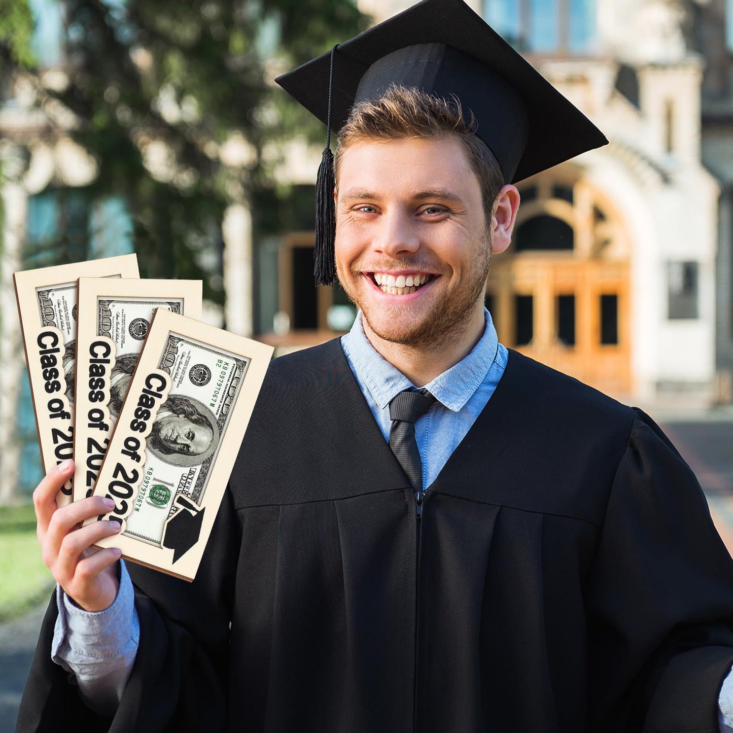 Wooden Money Holder – Graduation Gift | Envelope-Style Cash Holder
