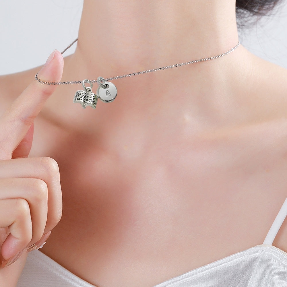 Personalized Book Necklace – Perfect Book Club Gift for Book Lovers