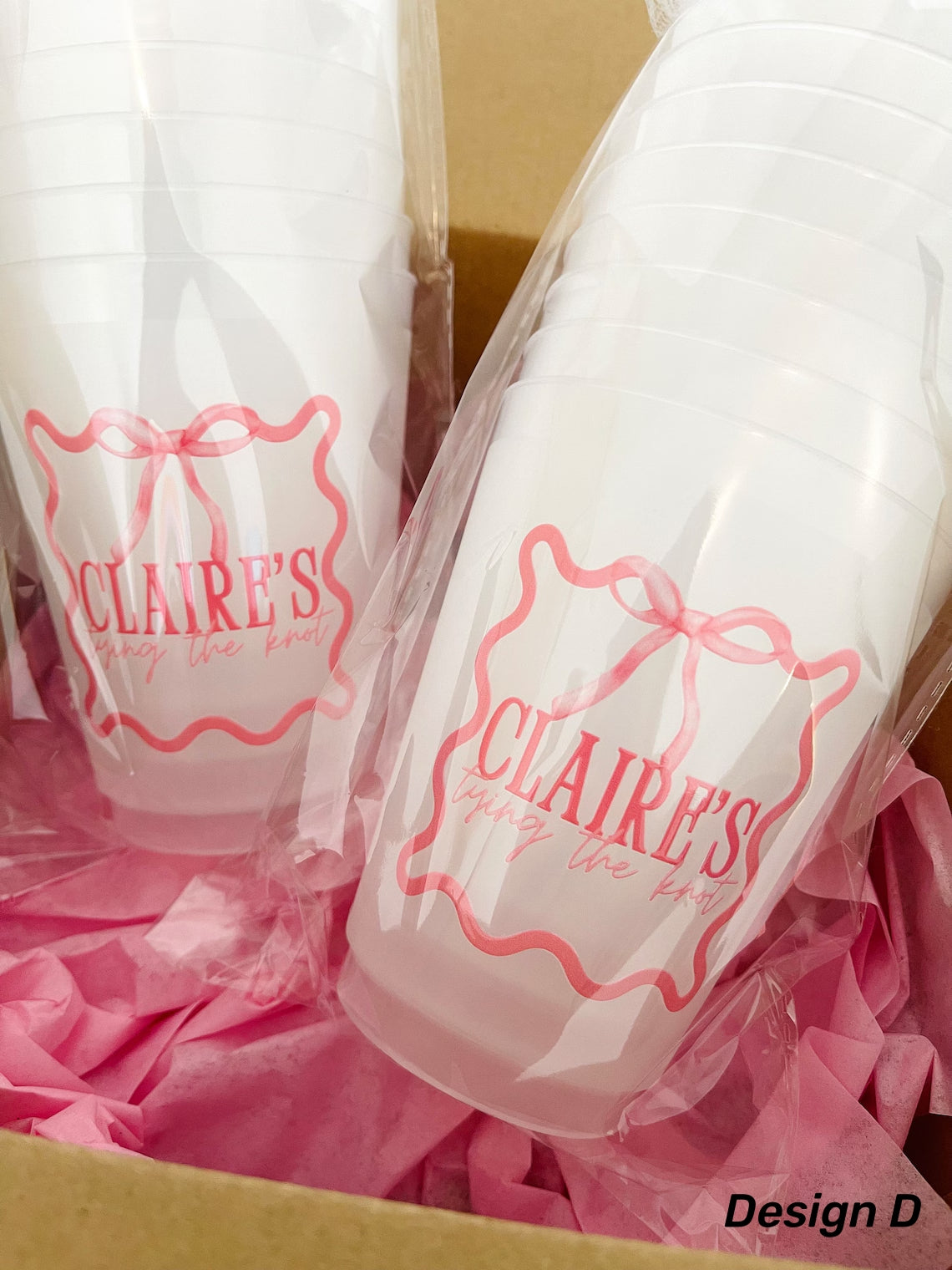 Custom Frosted Party Cups – Set of 8 Personalized 16oz Reusable Cups