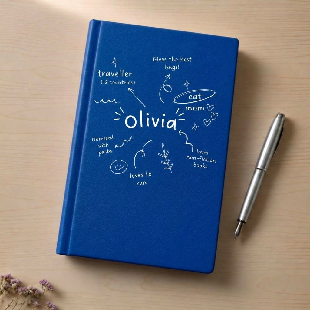 Personalized Name Doodle Journal – Custom Hardcover Notebook