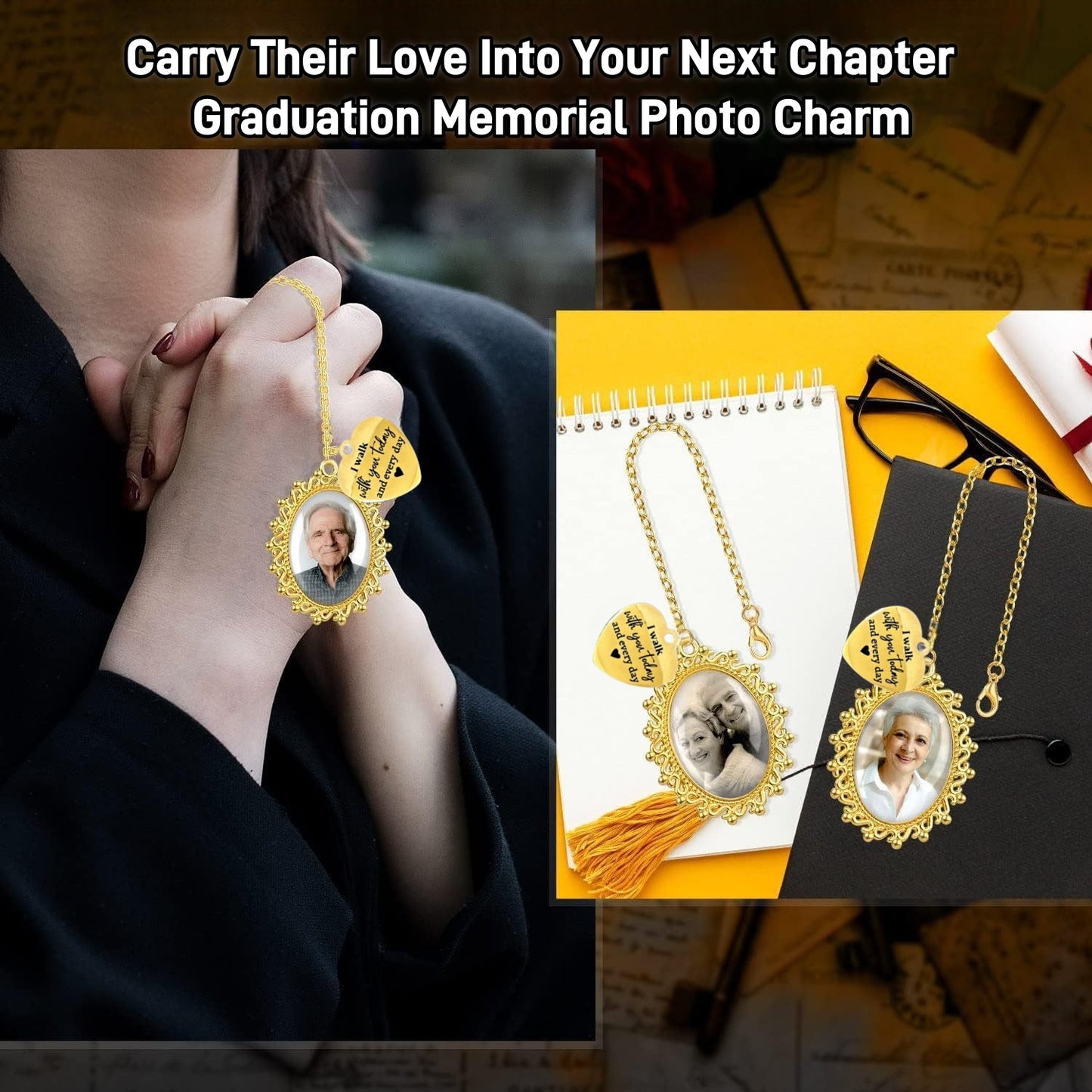 Personalized Graduation Memorial Photo Charm – Custom Keepsake