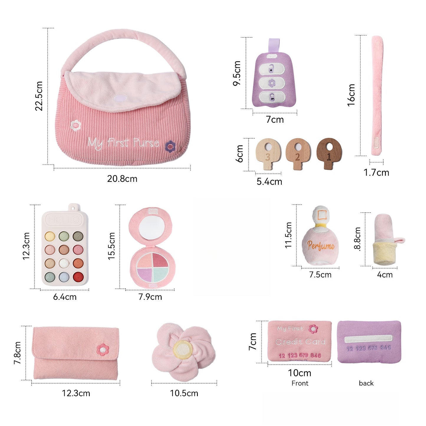 Personalized First Purse Playset for Girls | Embroidered Name Gift