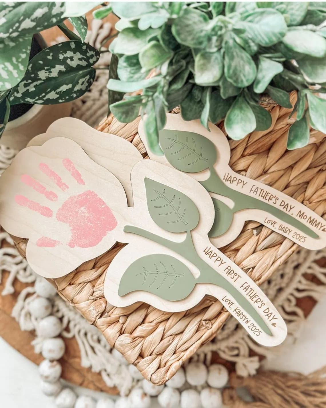 First Father’s Day Handprint Gift | Personalized Keepsake Magnet