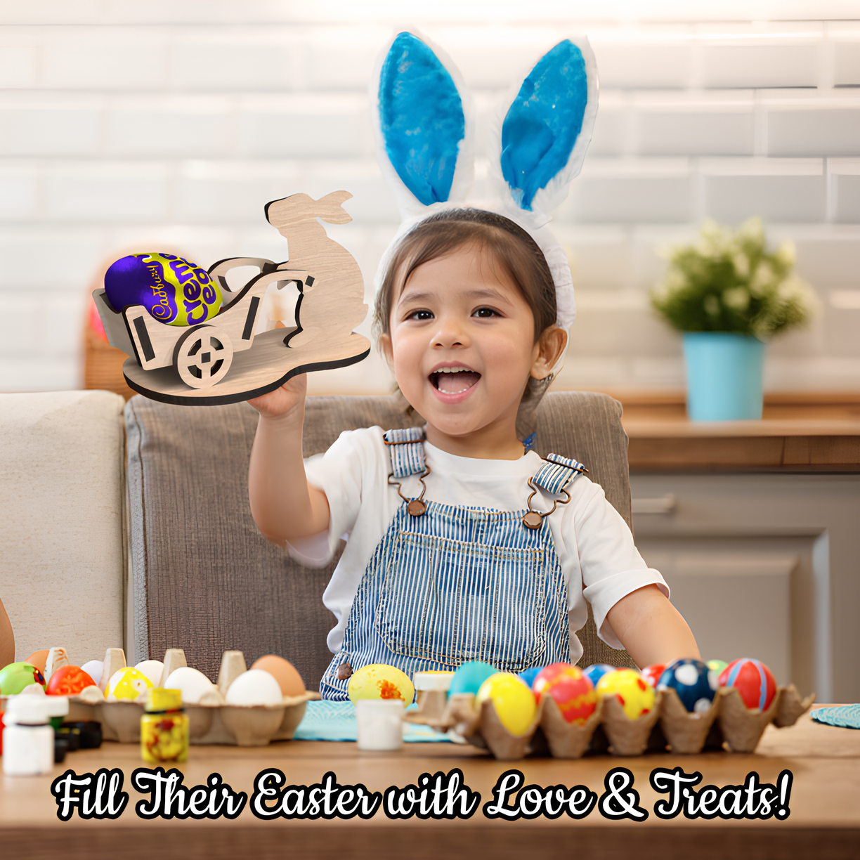 Cadeau de brouette de lapin de Pâques - Cadeau idéal pour les vacances de Pâques