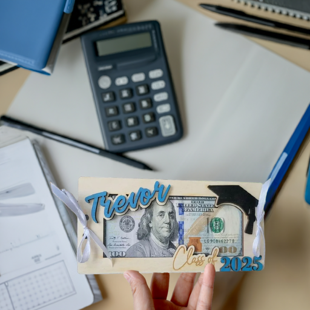 Custom Wooden Money Holder – Personalized Graduation Gift