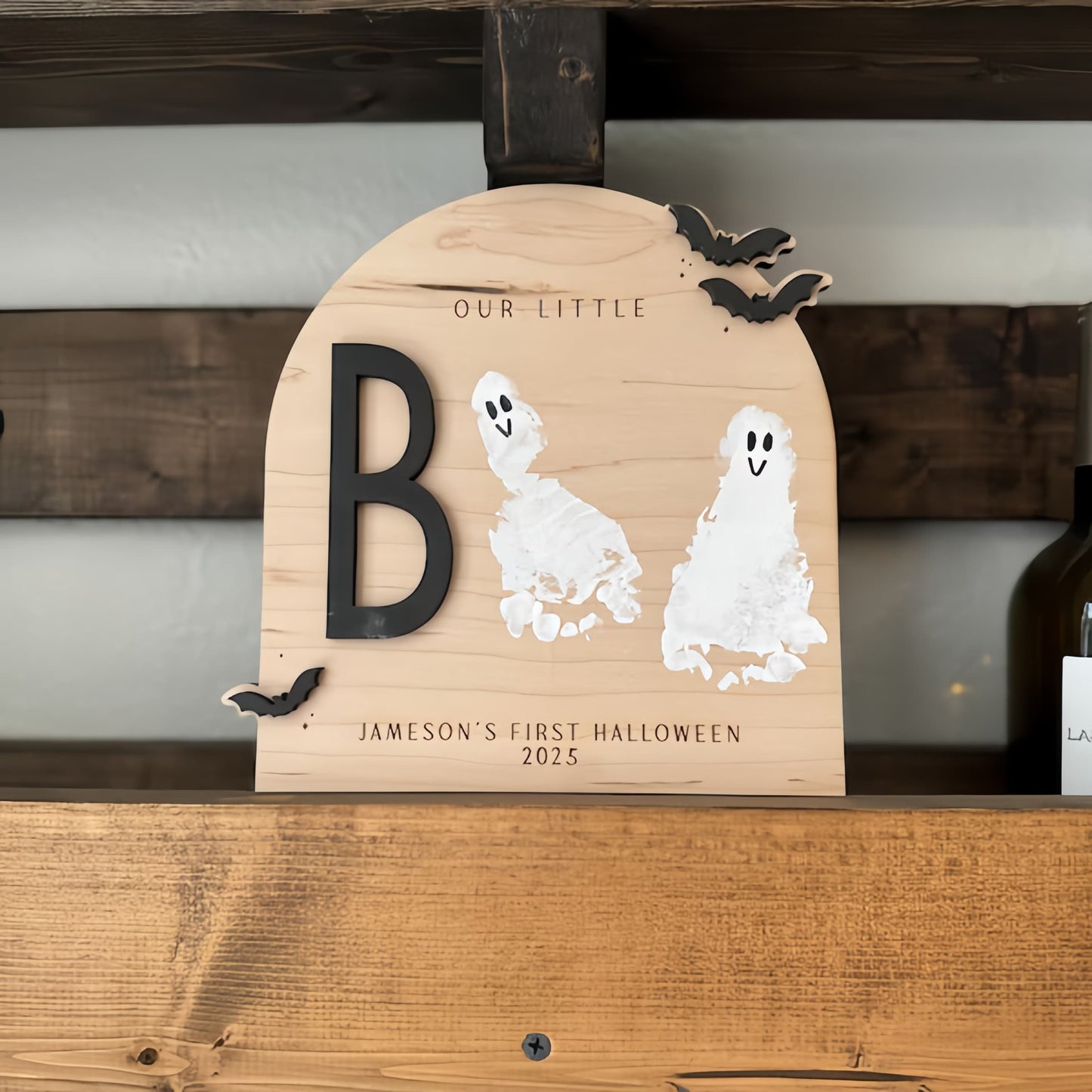 DIY Baby Footprint Art – Personalized My Little Boo Sign