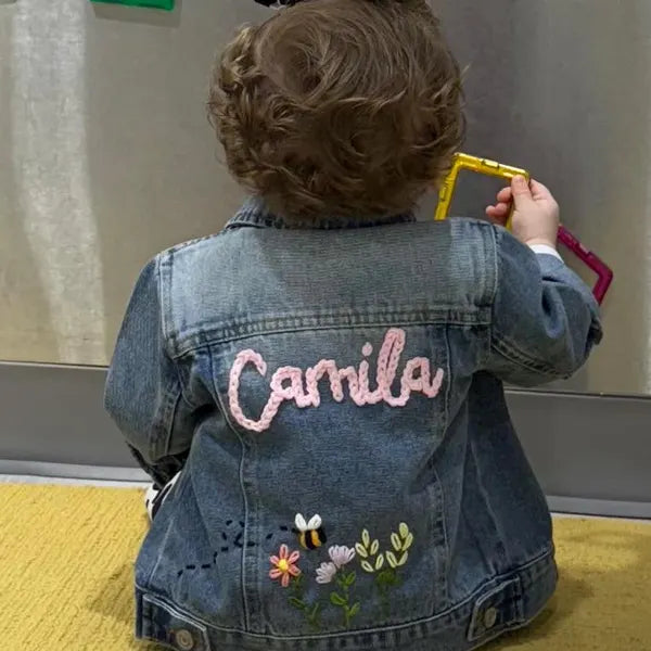 Personalized Baby Denim Jacket with Embroidery | Custom Name Gift