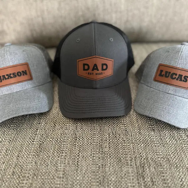 Personalized Dad Patch Hat - Custom Trucker Hat Gift for New Dads