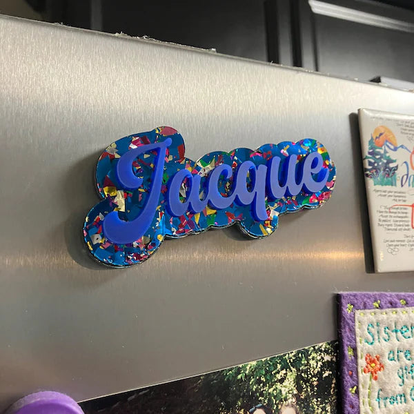 Personalized 3D Locker Name Magnet – Custom Acrylic Locker Decor