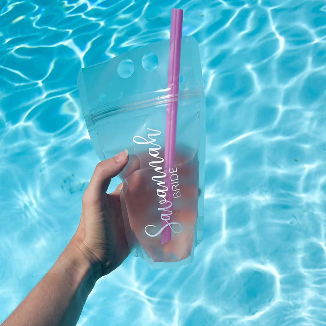 Personalized Bridesmaid Drink Pouches | Bachelorette Party Favors