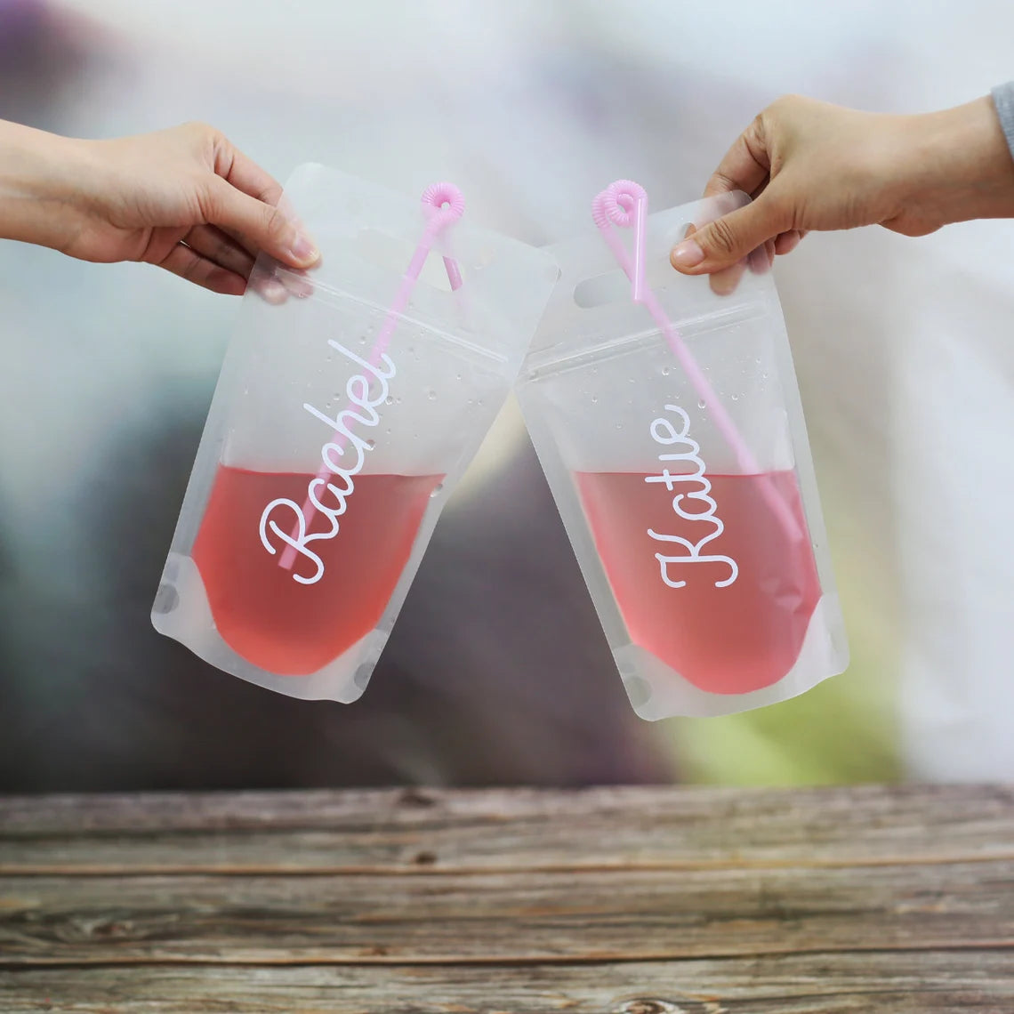 Personalized Bridesmaid Drink Pouches | Bachelorette Party Favors