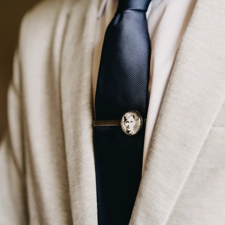 Custom Photo Tie Clip – Personalized Wedding, Birthday & Memorial Gift