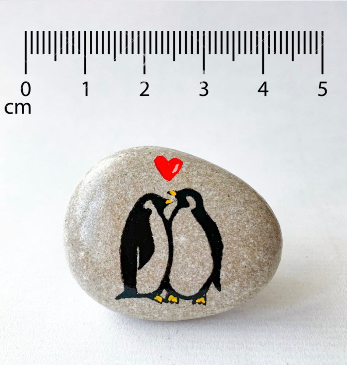 Personalized Penguin Valentine’s Gift for Him & Her | Custom Pebble