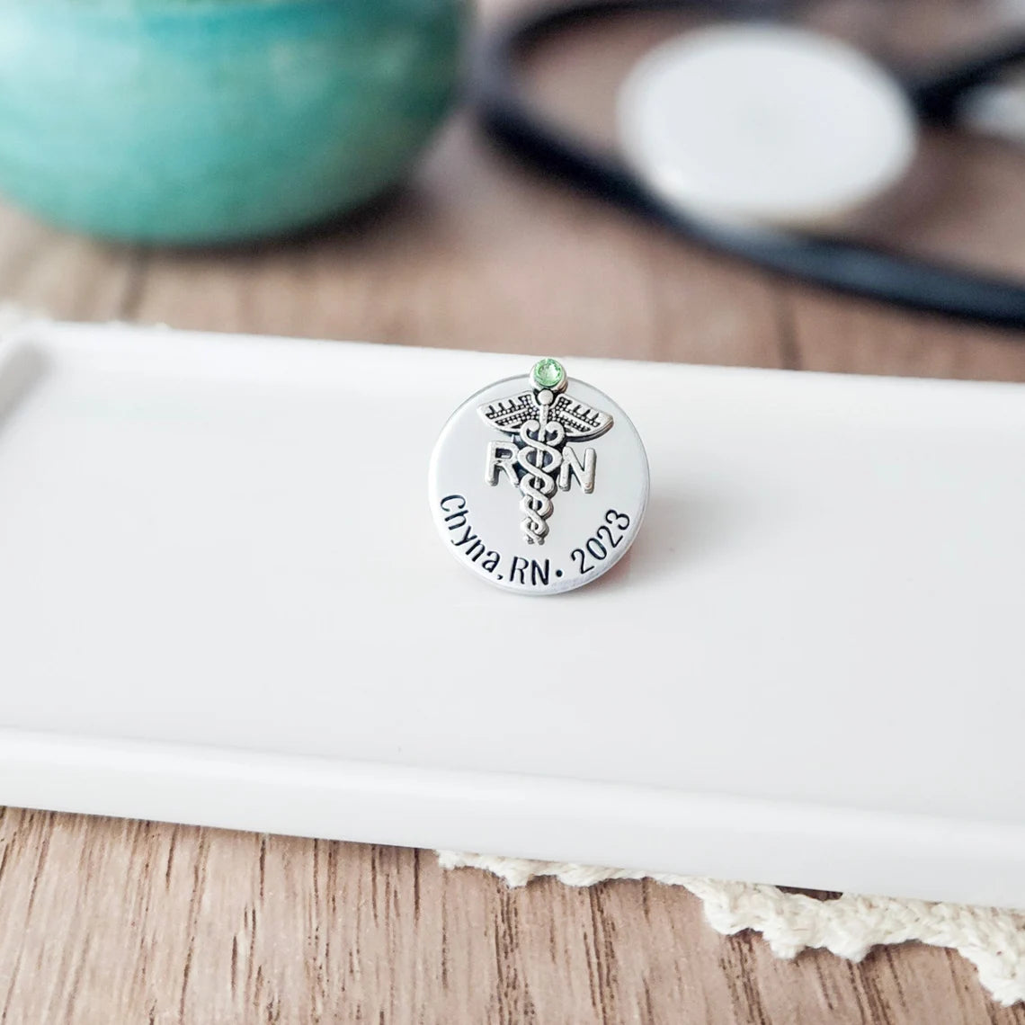 Elegant Nursing Pin – RN Pin for Pinning Ceremony & Graduation