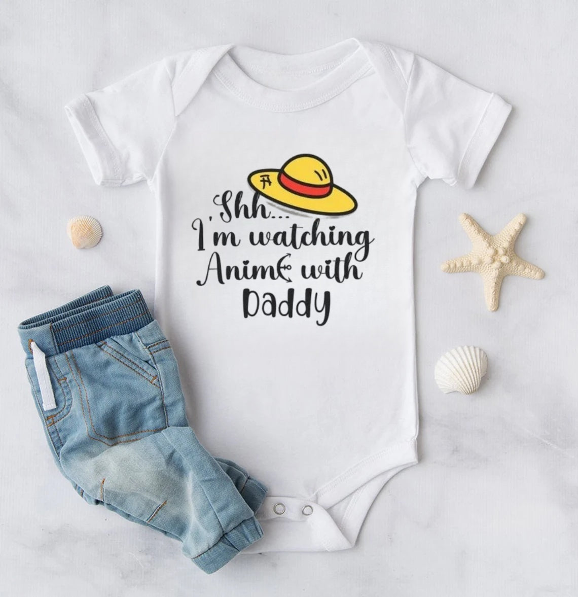 Funny Anime Baby Onesie – Cute Gift for Anime-Loving Dads
