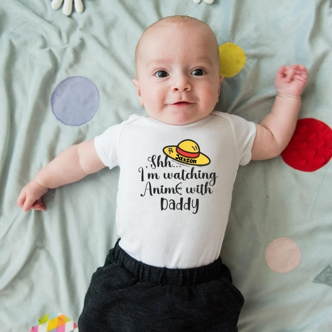 Funny Anime Baby Onesie – Cute Gift for Anime-Loving Dads